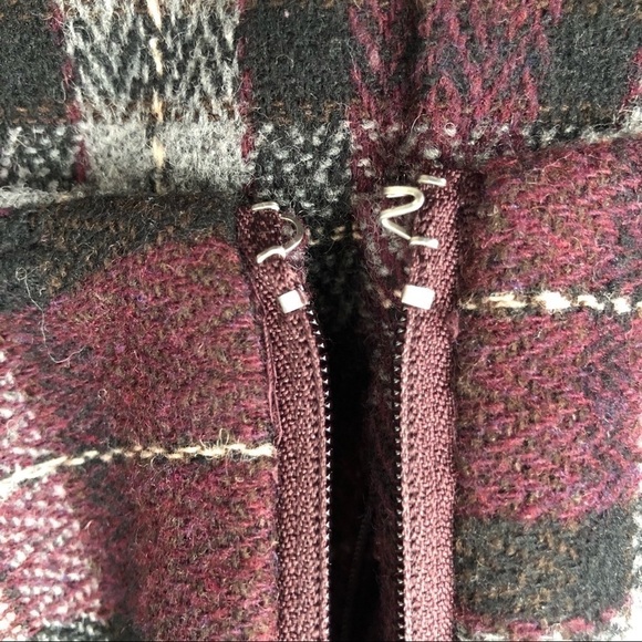 Pariscope Wool Blend Dark Academia Plaid Mini Skirt - Picture 8 of 9